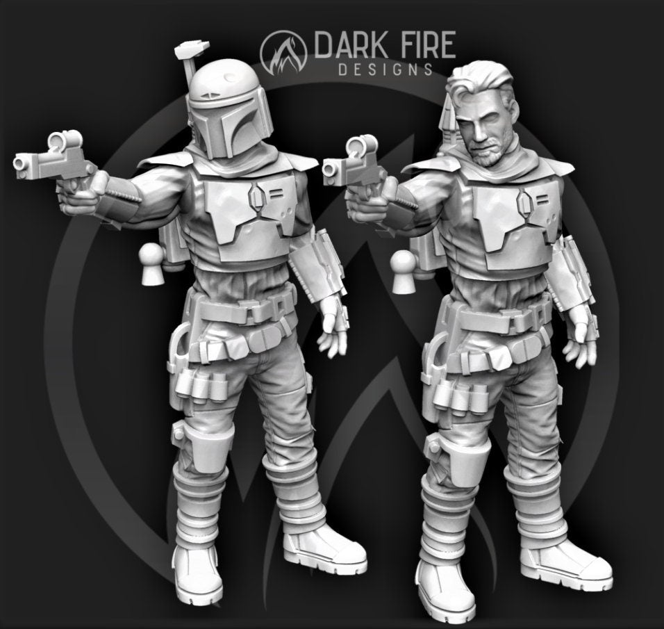 Sheriff "Pelgo Poser" Miniature - SW Legion Compatible (38-40mm tall) Multi-Piece Resin 3D Print - Dark Fire Designs - Gootzy Gaming