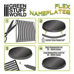 Short Name Plates - Flexible Lettering for Buildings or Bases - Green Stuff World - Gootzy Gaming