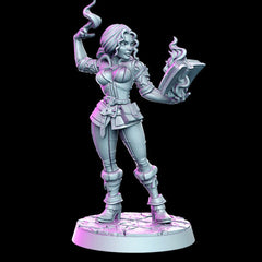 Silvi, Young Wizard's Apprentice - Single Roleplaying Miniature for D&D or Pathfinder - 32mm Scale Resin 3D Print - RN EStudios - Gootzy Gaming