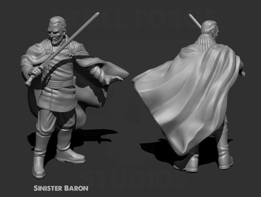 Sinister Baron Miniature - SW Legion Compatible (38 - 40mm tall) Resin 3D Print - Skullforge Studios - Gootzy Gaming