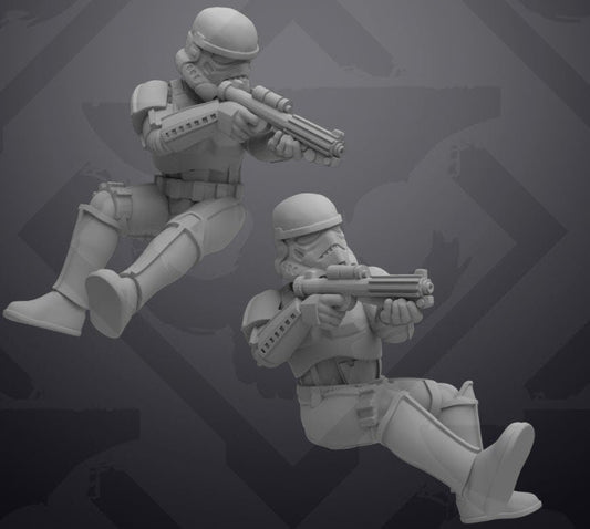 Sitting Authority Trooper Miniature - SW Legion Compatible (38 - 40mm tall) Resin 3D Print - Skullforge Studios - Gootzy Gaming