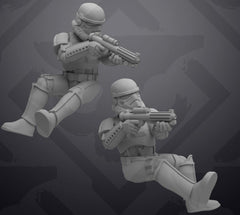 Sitting Authority Trooper Miniature - SW Legion Compatible (38 - 40mm tall) Resin 3D Print - Skullforge Studios - Gootzy Gaming
