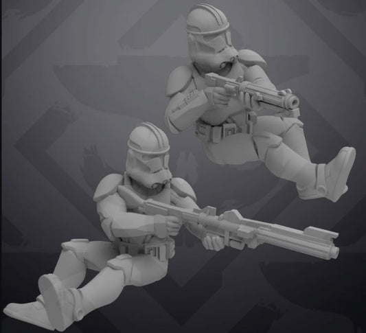 Sitting Genetic Trooper Miniature - SW Legion Compatible (38 - 40mm tall) Resin 3D Print - Skullforge Studios - Gootzy Gaming