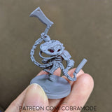 Skeleton Hanzaki Salamander Warrior - Single Roleplaying Miniature for D&D or Pathfinder - 32mm Scale Resin 3D Print - Cobramode - Gootzy Gaming