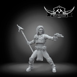 Snakeman Pirate Jariah - SW Legion Compatible Miniature (38-40mm tall) High Quality 8k Resin 3D Print - Black Remnant - Gootzy Gaming
