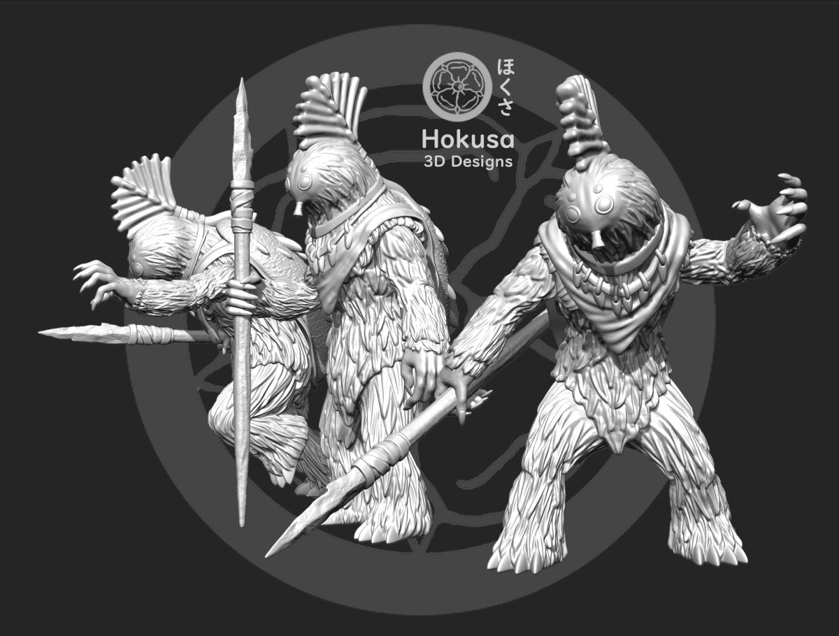 Snow Alien Chief - Single Miniature - SW Legion Compatible (38-40mm tall) Resin Multi-Piece 3D Print - Hokusa Designs - Gootzy Gaming