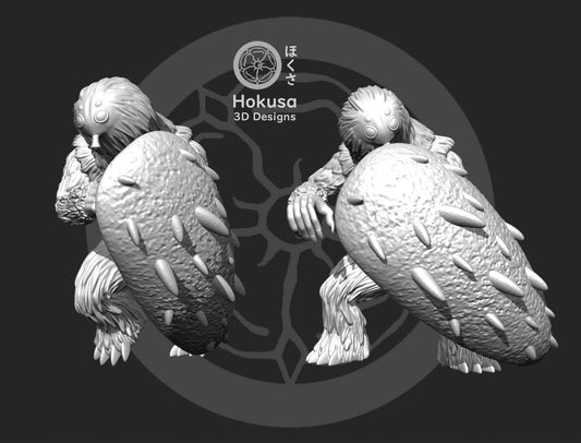 Snow Alien Shield Warriors - 2 Mini Bundle - SW Legion Compatible (38-40mm tall) Resin Multi-Piece 3D Print - Hokusa Designs - Gootzy Gaming