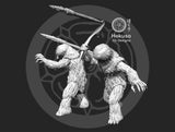 Snow Alien Spear Warriors - 2 Mini Bundle - SW Legion Compatible (38-40mm tall) Resin Multi-Piece 3D Print - Hokusa Designs - Gootzy Gaming