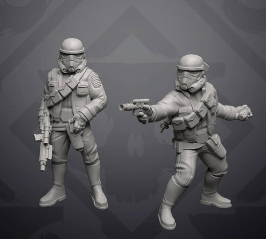Soldier X, Authority Remnant Trooper Officer - Single Miniature - SW Legion Compatible (38 - 40mm tall) Resin 3D Print - Skullforge Studios - Gootzy Gaming
