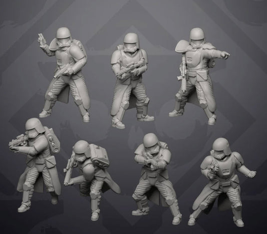 Sovereign Frost Weather Trooper - 7 Miniature All In Bundle - SW Legion Compatible (38 - 40mm tall) Resin 3D Print - Skullforge Studios - Gootzy Gaming