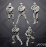 Sovereign Praetorian Trooper - 5 Miniature All In Bundle- SW Legion Compatible (38-40mm tall) Resin 3D Print - Skullforge Studios - Gootzy Gaming