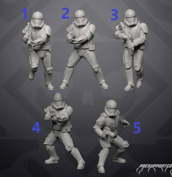 Sovereign Praetorian Trooper - Single Miniature - SW Legion Compatible (38 - 40mm tall) Resin 3D Print - Skullforge Studios - Gootzy Gaming