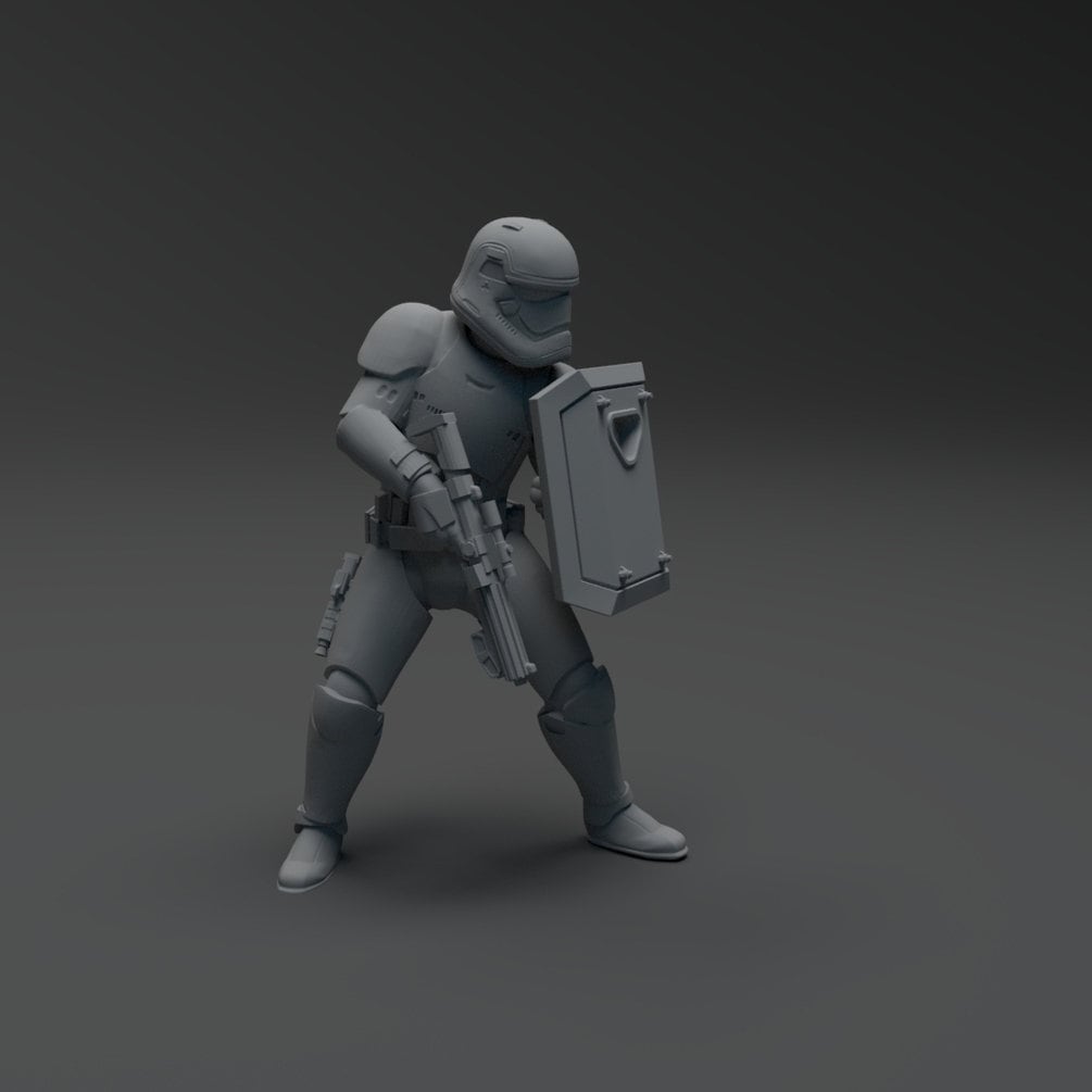 Sovereign Riot Trooper Miniature - SW Legion Compatible (38 - 40mm tall) Resin 3D Print - Skullforge Studios - Gootzy Gaming
