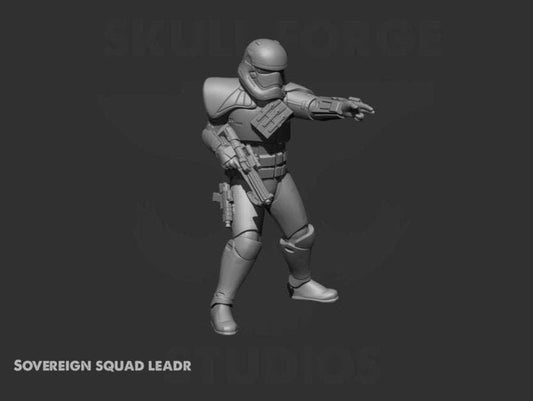 Sovereign Squad Leader Miniature - SW Legion Compatible (38 - 40mm tall) Resin 3D Print - Skullforge Studios - Gootzy Gaming