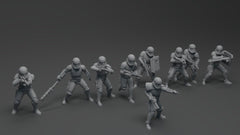 Sovereign Trooper Squad - 9 Miniature Bundle - SW Legion Compatible (38-40mm tall) Resin 3D Print - Skullforge Studios - Gootzy Gaming