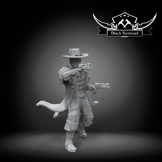 Space Cow Boy Leader Smuggler - SW Legion Compatible Miniature (38-40mm tall) High Quality 8k Resin 3D Print - Black Remnant - Gootzy Gaming
