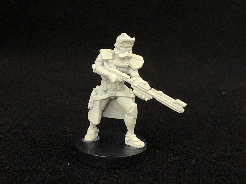 Star Corps Commander Miniature - SW Legion Compatible (38-40mm tall) Multi-Piece Resin 3D Print - Dark Fire Designs - Gootzy Gaming