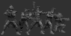 Star Corps Elite Clone Trooper Squad - SW Legion Compatible (38 - 40mm tall) Multi - Piece Resin 3D Print - Dark Fire Designs - Gootzy Gaming