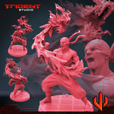 Steel Fist Karate Master (Version B) miniature - MCP/Crisis Protocol Compatible (40mm tall) Resin 3D Print - Trident Studios - Gootzy Gaming