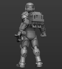 Stoic Clone Commander Miniature - SW Legion Compatible (38 - 40mm tall) Multi - Piece Resin 3D Print - Dark Fire Designs - Gootzy Gaming