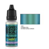 Storm Surge Green - Green/Blue/Silver Colorshift Metallic Paint - Green Stuff World - 17 mL Dropper Bottle - Gootzy Gaming