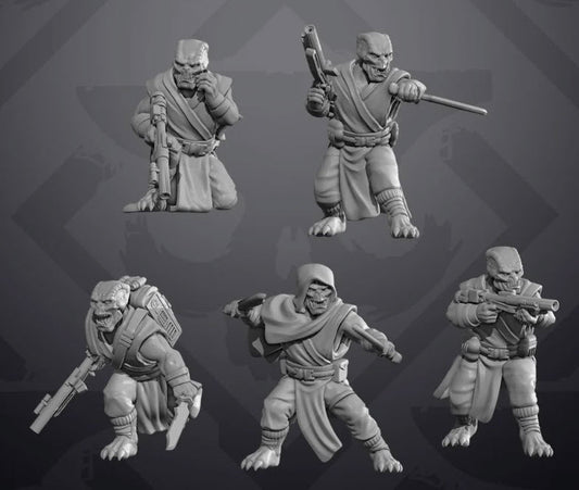 Stout Assassins - 5 Miniature All In Bundle - SW Legion Compatible (38 - 40mm tall) Resin 3D Print - Skullforge Studios - Gootzy Gaming