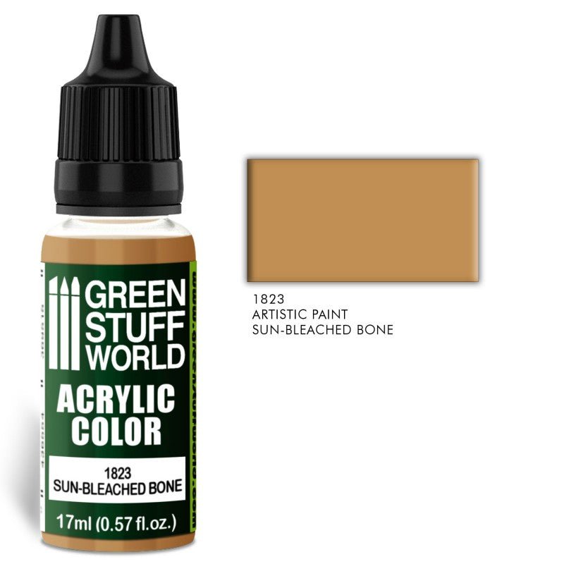 Sun-Bleached Bone - Matte Acrylic Paint - Green Stuff World - 17 mL Dropper Bottle - Gootzy Gaming