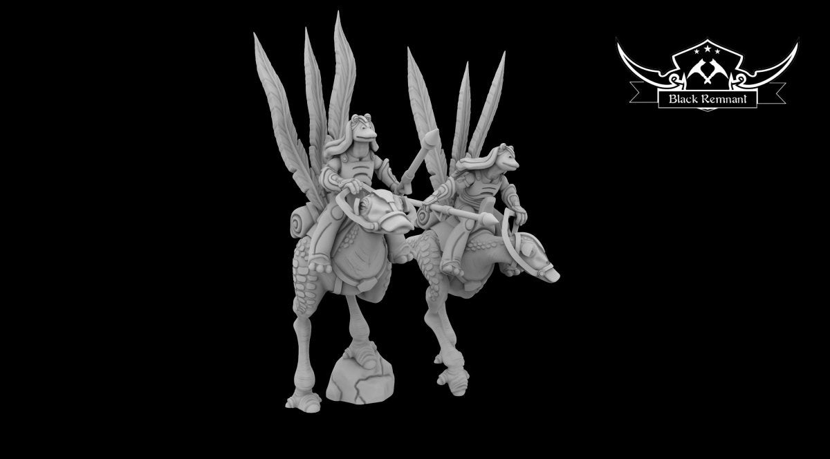 Swamp Alien Rider Miniature - SW Legion Compatible (38-40mm tall) Multi-Piece Resin 3D Print - Black Remnant - Gootzy Gaming