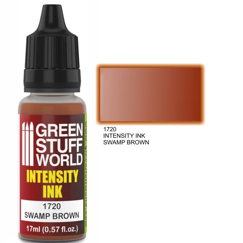 Swamp Brown Intensity Ink - Acrylic Ink - Green Stuff World - 17 mL Dropper Bottle - Gootzy Gaming