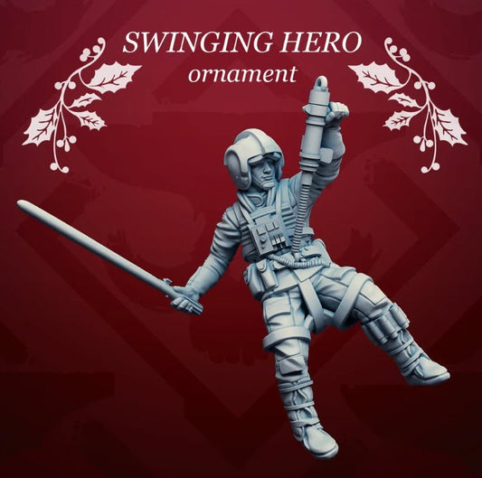 Swinging Wizard Hero with Loop - SW Legion Compatible Miniature (38 - 40mm tall) High Qualty 8k Resin 3D Print - Skullforge Studios - Gootzy Gaming