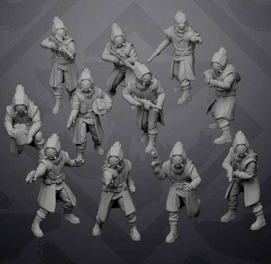 Syndicate Spice Thugs Miniatures - 11 Mini All In Bundle - SW Legion Compatible (38 - 40mm tall) Resin 3D Print - Skullforge Studios - Gootzy Gaming