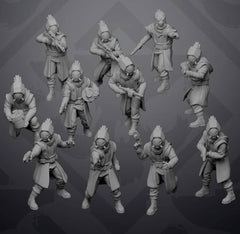 Syndicate Spice Thugs Miniatures - 11 Mini All In Bundle - SW Legion Compatible (38 - 40mm tall) Resin 3D Print - Skullforge Studios - Gootzy Gaming