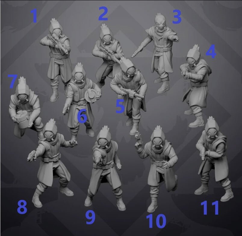 Syndicate Spice Thugs - Single Miniature - SW Legion Compatible (38 - 40mm tall) Resin 3D Print - Skullforge Studios - Gootzy Gaming