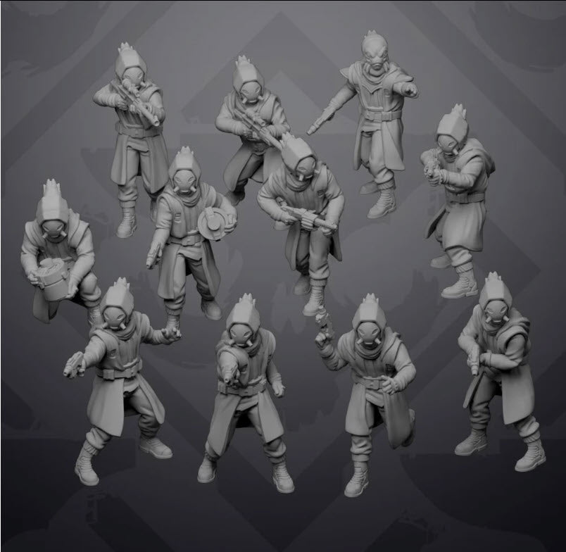 Syndicate Spice Thugs - Single Miniature - SW Legion Compatible (38 - 40mm tall) Resin 3D Print - Skullforge Studios - Gootzy Gaming