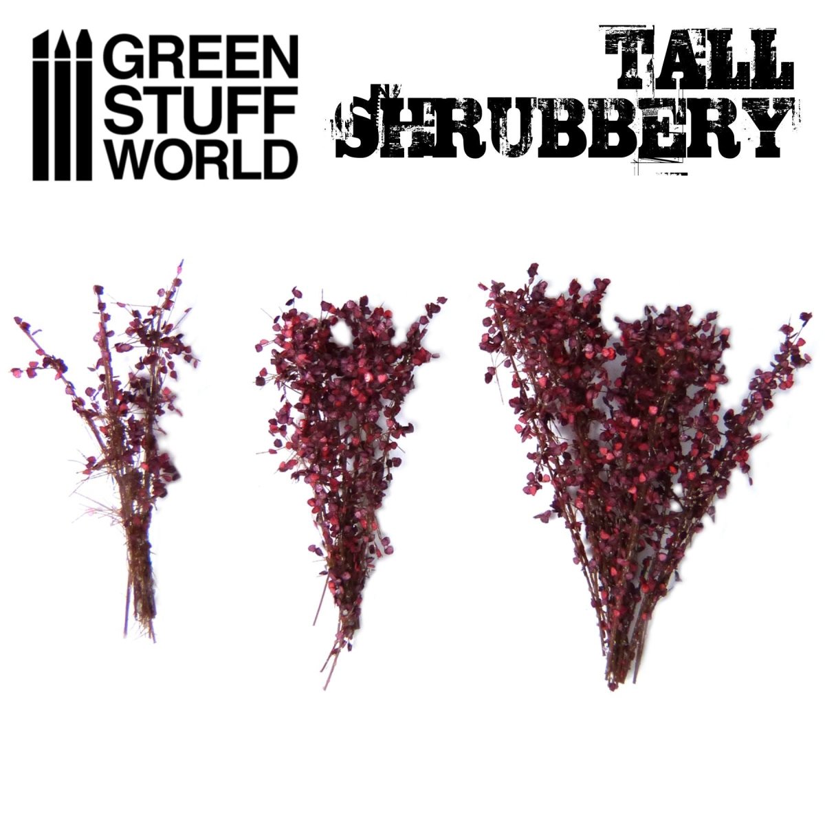 Tall Shrubbery - Autumn Purple 4CM tall - Green Stuff World - 1 blister pack - Gootzy Gaming