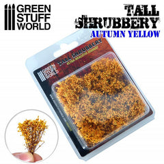 Tall Shrubbery - Autumn Yellow 4CM tall - Green Stuff World - 1 blister pack - Gootzy Gaming