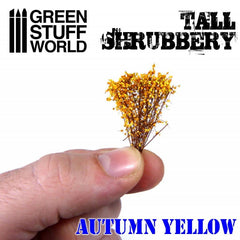 Tall Shrubbery - Autumn Yellow 4CM tall - Green Stuff World - 1 blister pack - Gootzy Gaming