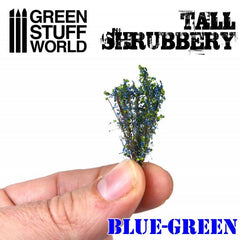 Tall Shrubbery - Blue Green 4CM tall - Green Stuff World - 1 blister pack - Gootzy Gaming