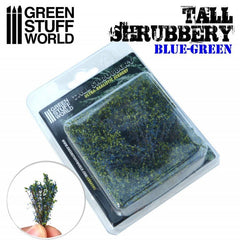 Tall Shrubbery - Blue Green 4CM tall - Green Stuff World - 1 blister pack - Gootzy Gaming