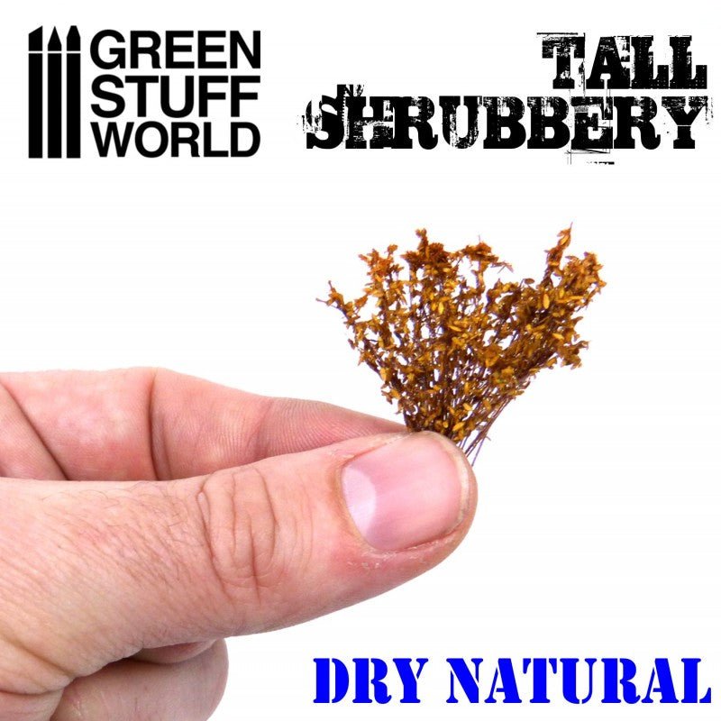 Tall Shrubbery - Dry Natural 4CM tall - Green Stuff World - 1 blister pack - Gootzy Gaming