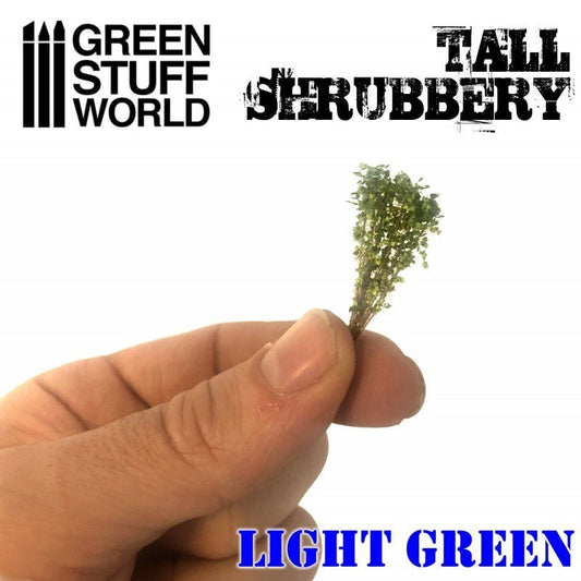 Tall Shrubbery - Light Green 4CM tall - Green Stuff World - 1 blister pack - Gootzy Gaming