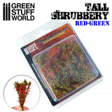 Tall Shrubbery - Red Green 4CM tall - Green Stuff World - 1 blister pack - Gootzy Gaming