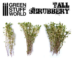 Tall Shrubbery - White Green 4CM tall - Green Stuff World - 1 blister pack - Gootzy Gaming