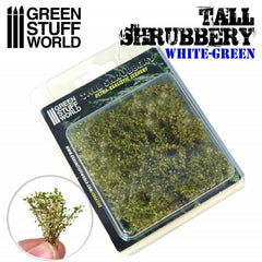 Tall Shrubbery - White Green 4CM tall - Green Stuff World - 1 blister pack - Gootzy Gaming