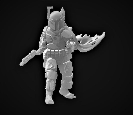 Tattered Hunter Miniature - SW Legion Compatible (38-40mm tall) Resin 3D Print - Skullforge Studios - Gootzy Gaming