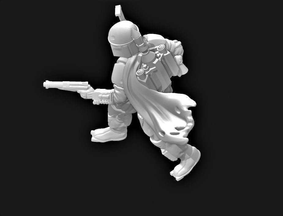 Tattered Hunter Miniature - SW Legion Compatible (38-40mm tall) Resin 3D Print - Skullforge Studios - Gootzy Gaming