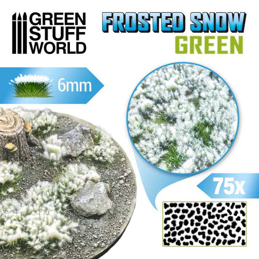 Terrain - Frosted Snow 6mm - Green Stuff World - 75x Self Adhesives - Gootzy Gaming