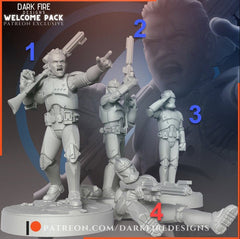 The Battle Weary Clone Commander - SW Legion Compatible Miniature (38 - 40mm tall) High Quality 8k Resin 3D Print - Dark Fire Designs - Gootzy Gaming