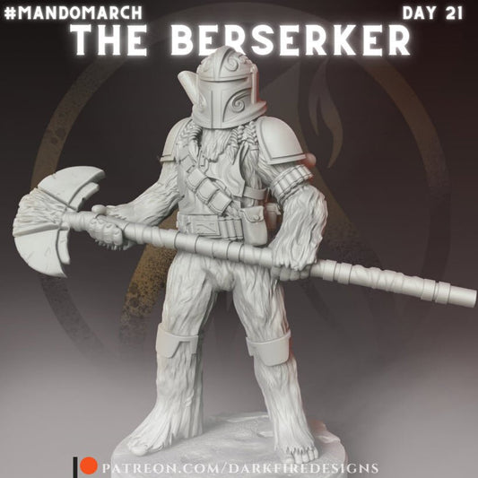 The Berserker, Furball Mando Warrior - SW Legion Compatible Miniature (38-40mm tall) High Quality 8k Resin 3D Print - Dark Fire Designs - Gootzy Gaming