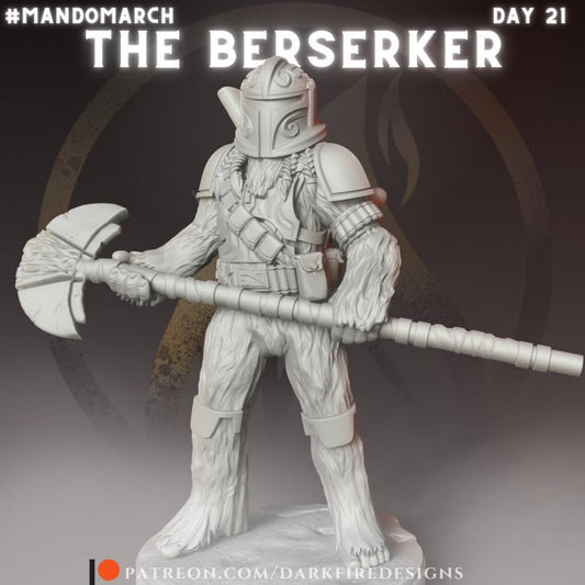 The Berserker, Furball Mando Warrior - SW Legion Compatible Miniature (38 - 40mm tall) High Quality 8k Resin 3D Print - Dark Fire Designs - Gootzy Gaming